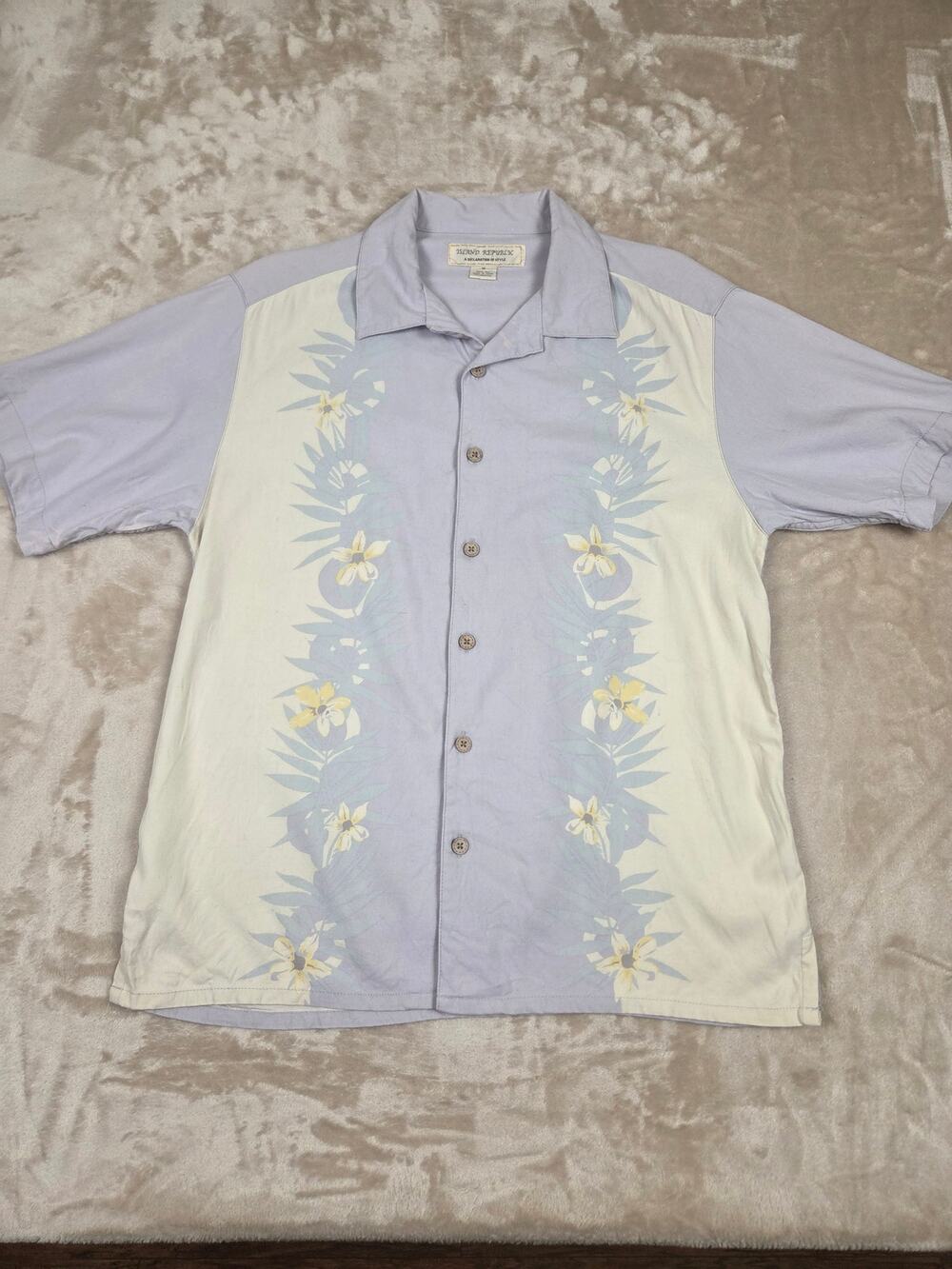 Island Republic Silk Camp Shirt Size M